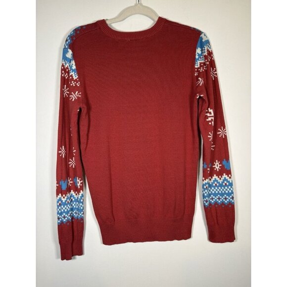DISNEY Celebrate Together Mickey Mouse Christmas Sweater Fair Isle Size Small - Picture 2 of 7